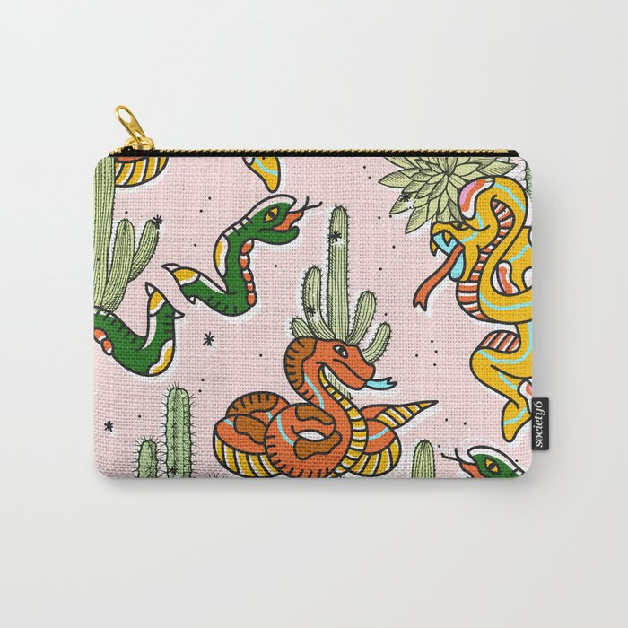 Join Or Die #Illustration #Wildlife #Pattern Carry All Pouch