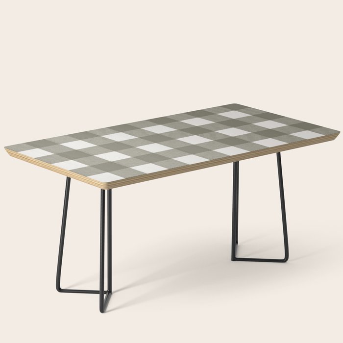 Gingham Cloth / Olive Checks Coffee Table