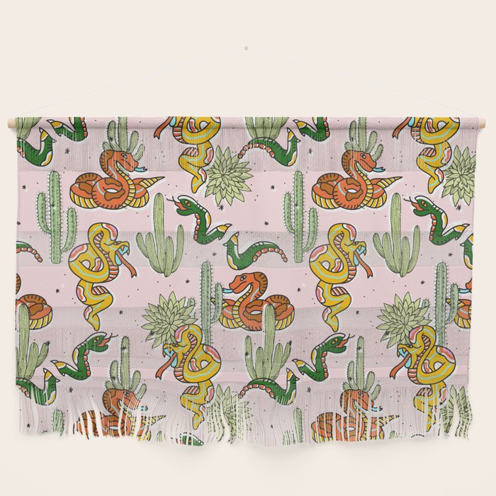 Join Or Die #Illustration #Wildlife #Pattern Wall Hanging