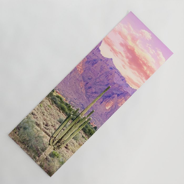 Cactus Sunset #Digitalart #Nature Yoga Mat