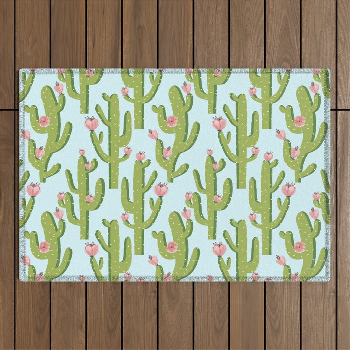 Summer Cactus #Illustration #Cactus Outdoor Rug