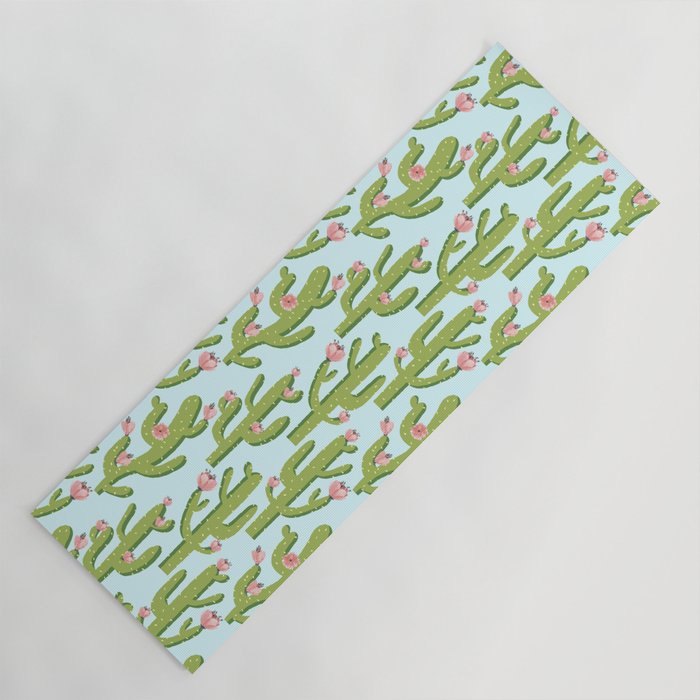 Summer Cactus #Illustration #Cactus Yoga Mat