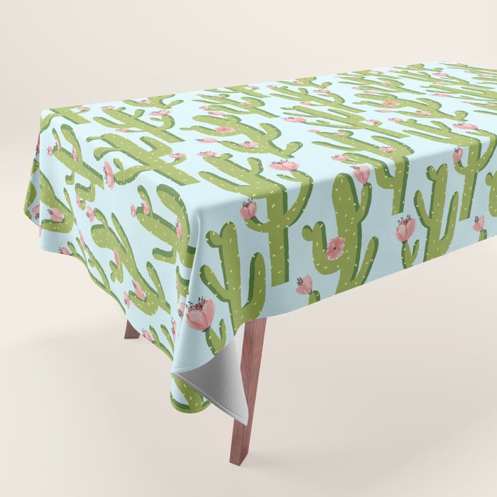 Summer Cactus #Illustration #Cactus Tablecloth