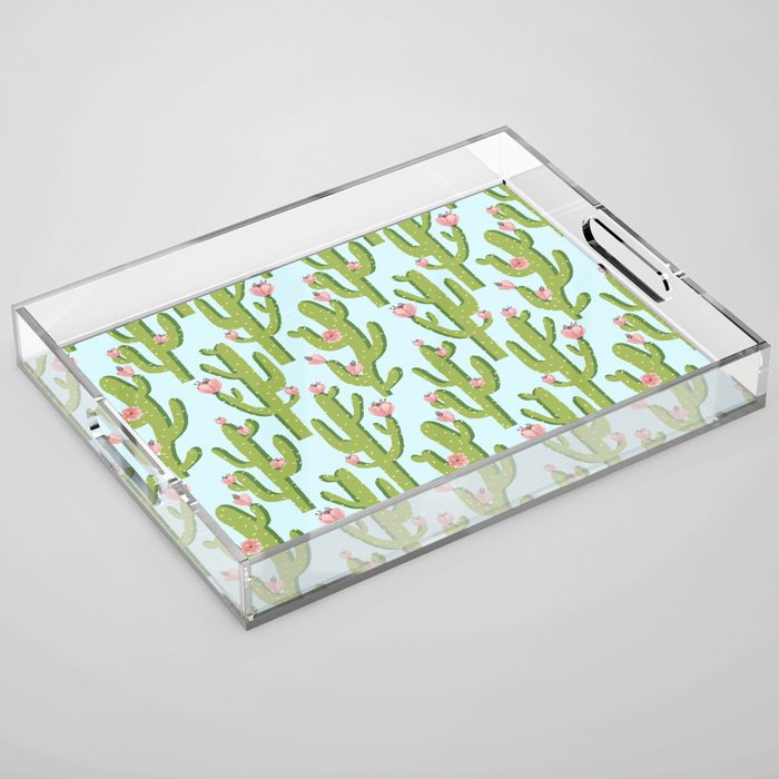 Summer Cactus #Illustration #Cactus Acrylic Tray