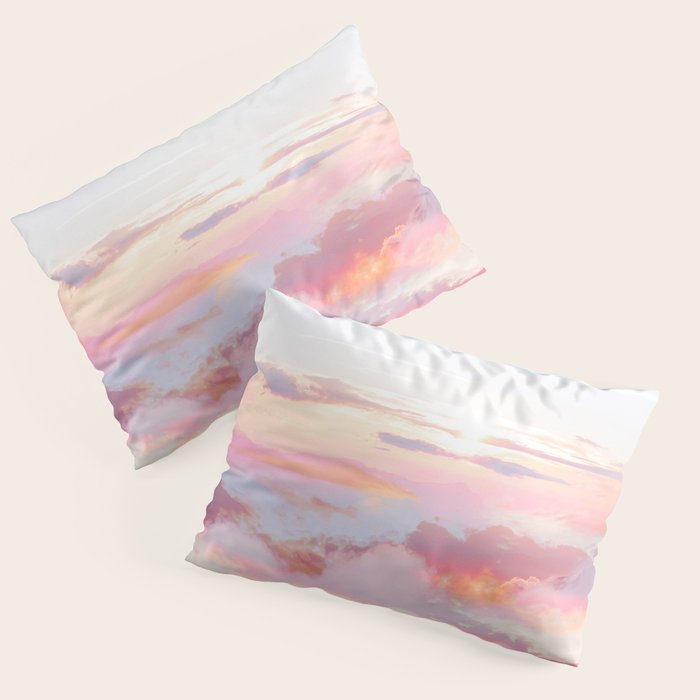 Blush Clouds #Digital #Photography Pillow Sham