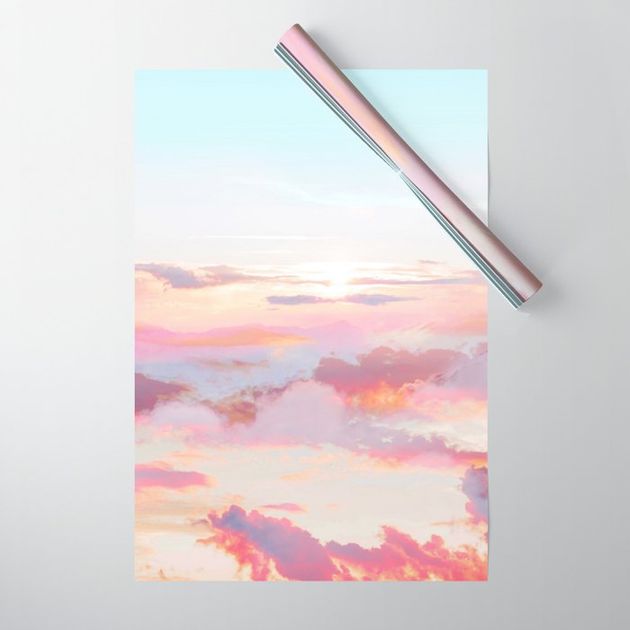 Blush Clouds #Digital #Photography Wrapping Paper