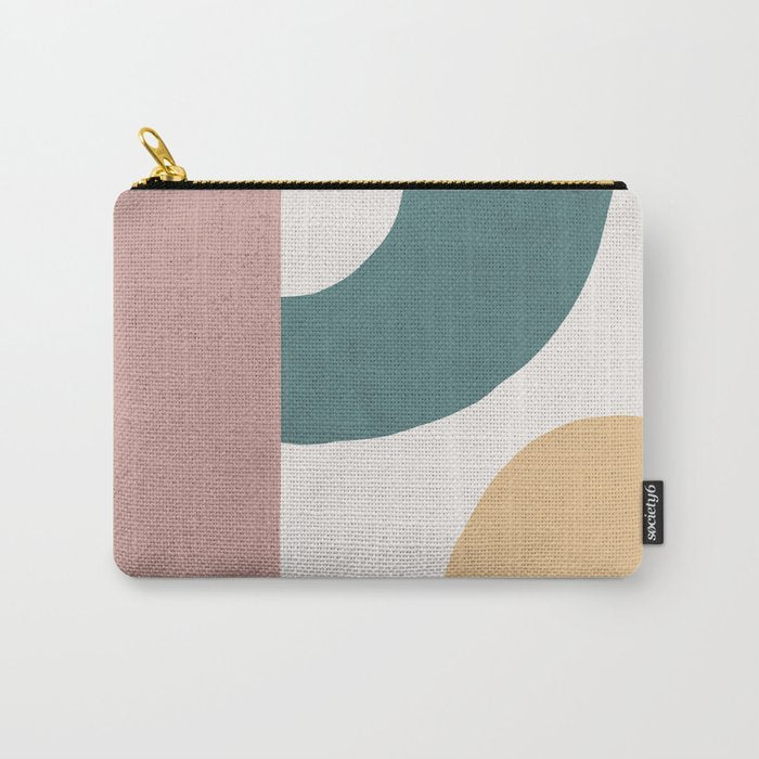 Abstract Earth 1-2 - Painted Shapes Carry All Pouch