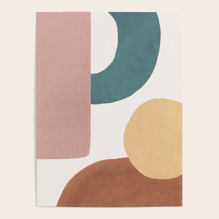 Abstract Earth 1-2 - Painted Shapes Poster