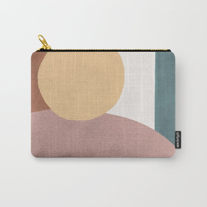 Abstract Earth 1-1 - Painted Shapes Carry All Pouch