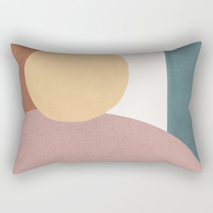 Abstract Earth 1-1 - Painted Shapes Rectangular Pillow