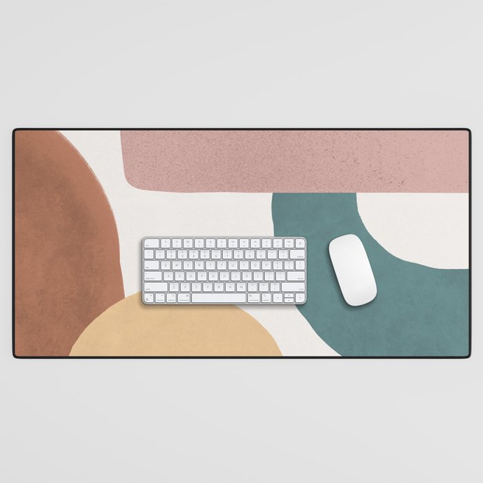 Abstract Earth 1-2 - Painted Shapes Desk Mat