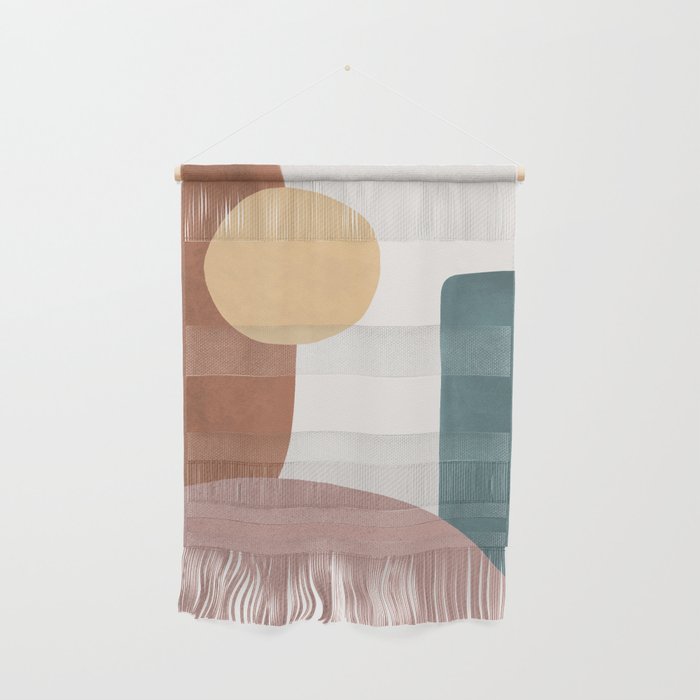 Abstract Earth 1-1 - Painted Shapes Wall Hanging