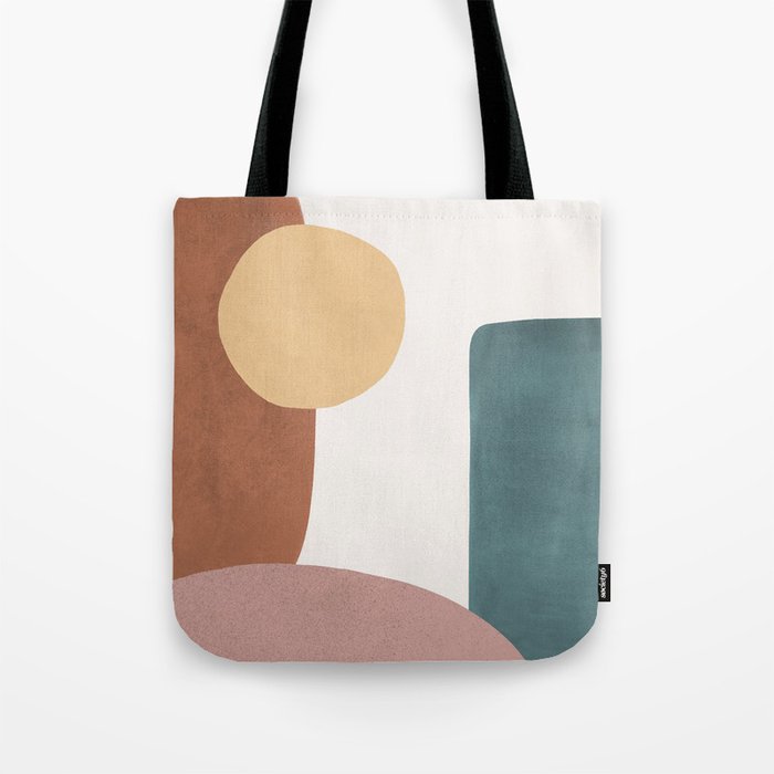 Abstract Earth 1-1 - Painted Shapes Tote Bag