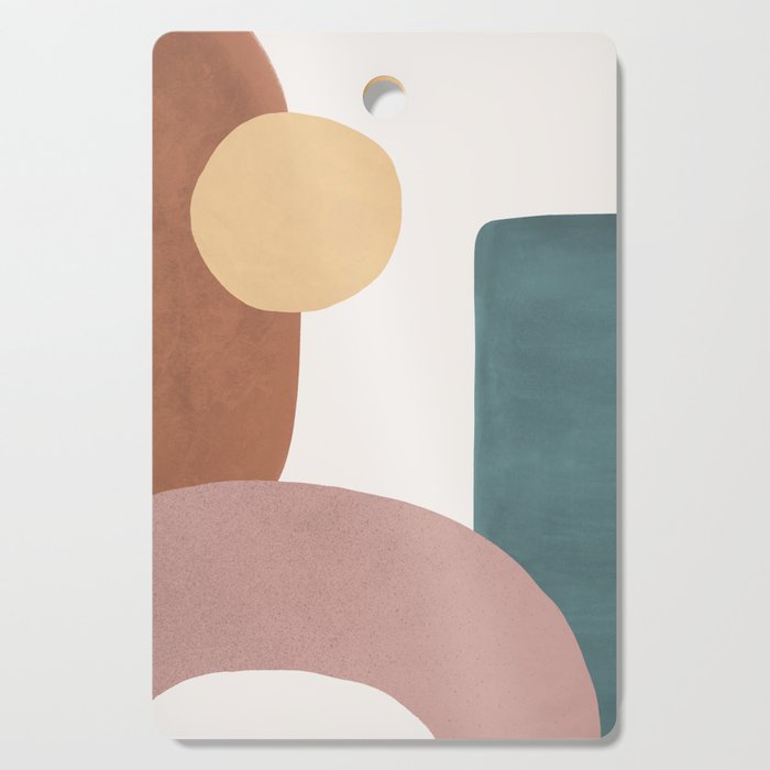 Abstract Earth 1-1 - Painted Shapes Cutting Board