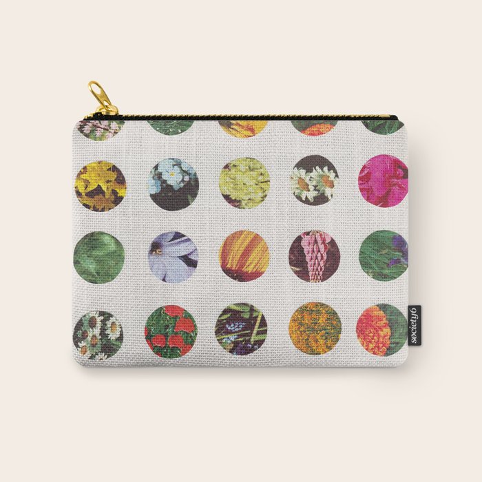 Floral Circles / Paper Pattern Carry All Pouch