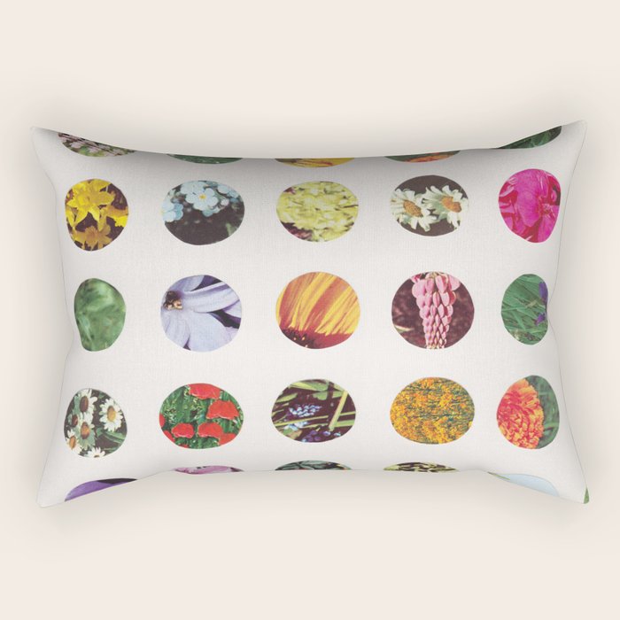 Floral Circles / Paper Pattern Rectangular Pillow