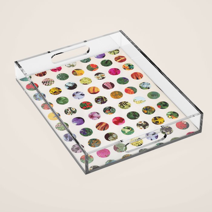 Floral Circles / Paper Pattern Acrylic Tray