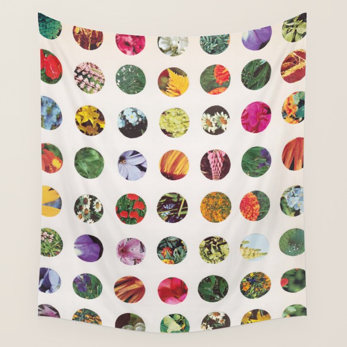 Floral Circles / Paper Pattern Wall Tapestry
