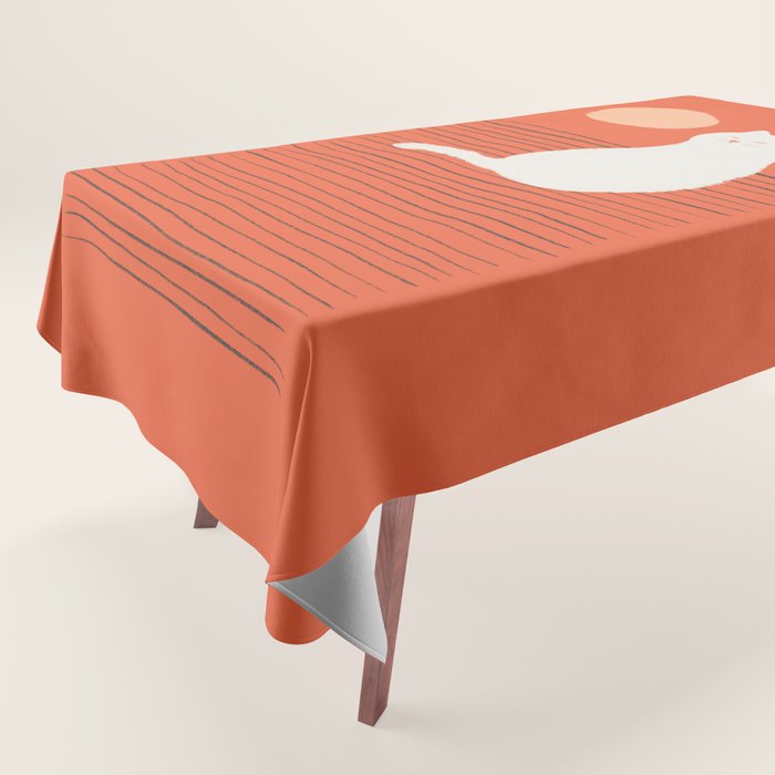 Abstraction Minimal Cat 31 Relax Day Tablecloth