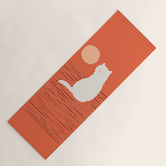Abstraction Minimal Cat 31 Relax Day Yoga Mat
