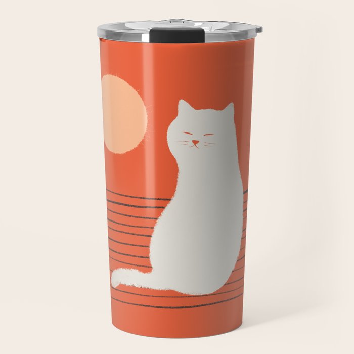 Abstraction Minimal Cat 31 Relax Day Travel Mug