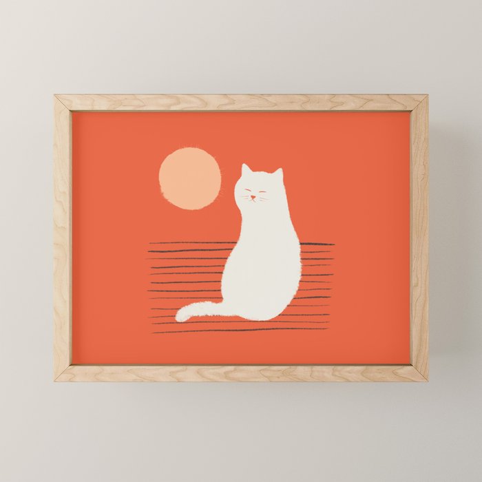Abstraction Minimal Cat 31 Relax Day Mini Art Print