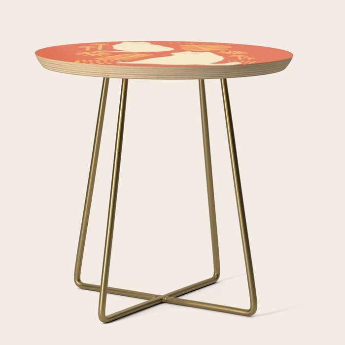 Abstraction Minimal Cat 27red Happy Go Lucky Side Table