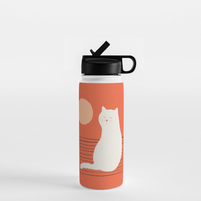 Abstraction Minimal Cat 31 Relax Day Water Bottle