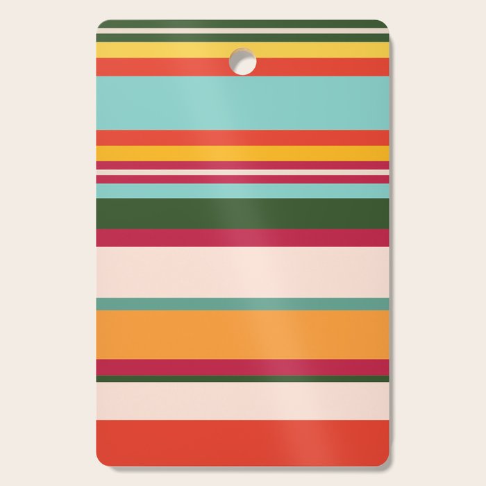 Vintage Striped Beach Pattern Cutting Board
