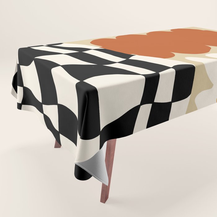 Vintage Matisse Floral Check  Tablecloth