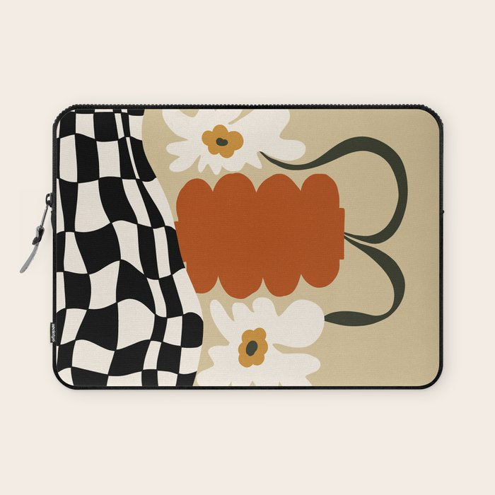Vintage Matisse Floral Check  Laptop Sleeve