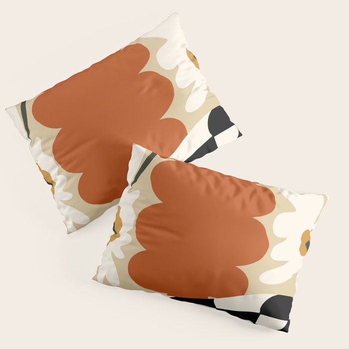 Vintage Matisse Floral Check  Pillow Sham