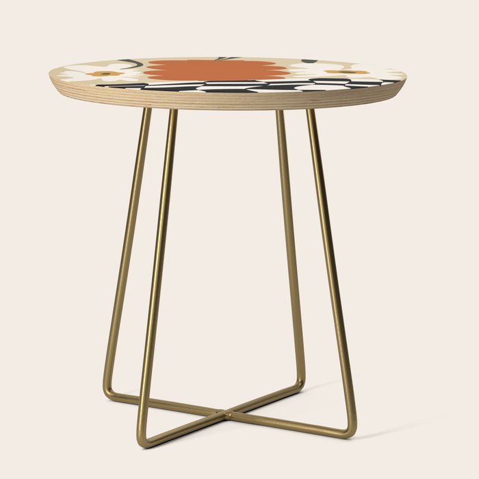 Vintage Matisse Floral Check  Side Table