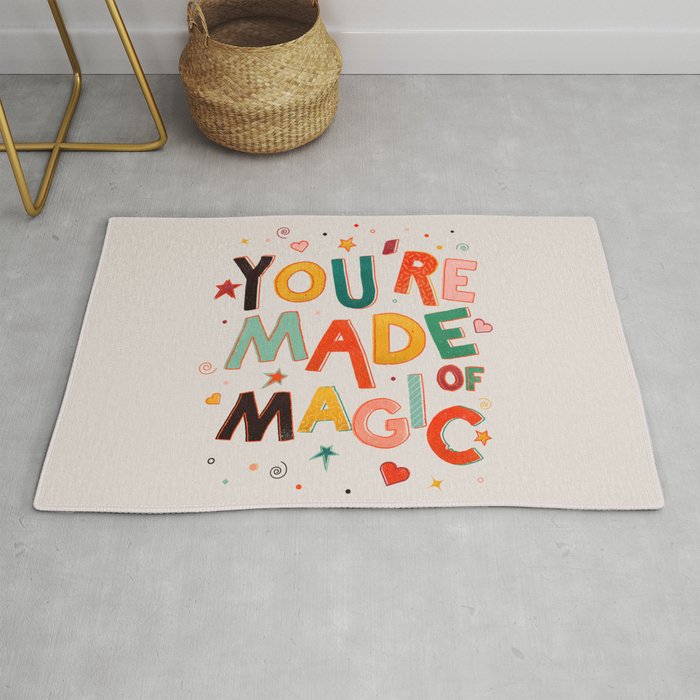 You Are Made Of Magic - Colorful Letters Rug