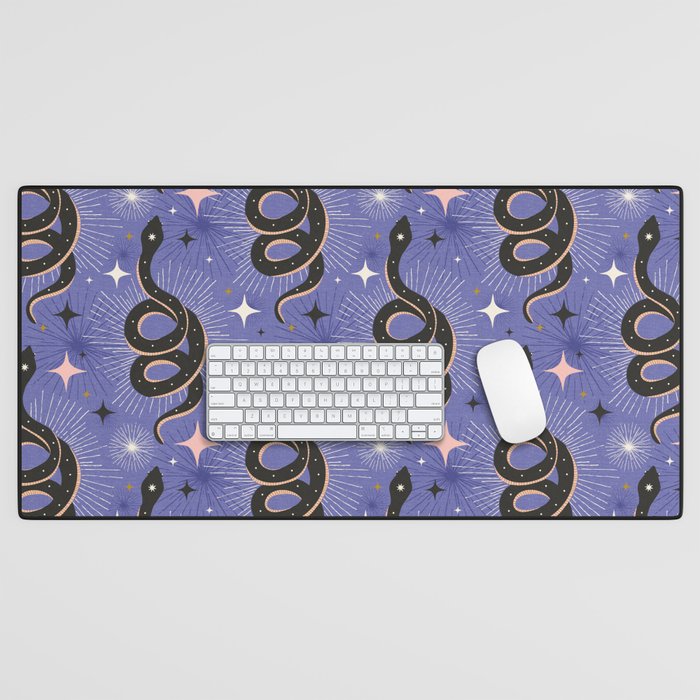 Slither Through The Stars Very Peri Desk Mat