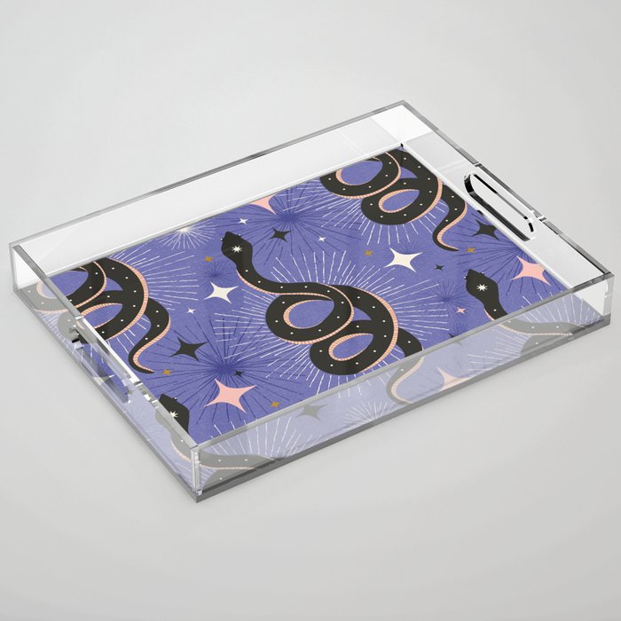 Slither Through The Stars Very Peri Acrylic Tray
