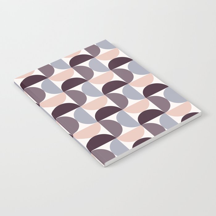 Bauhaus Mid Century Modern Geometric Pattern Xiv Notebook