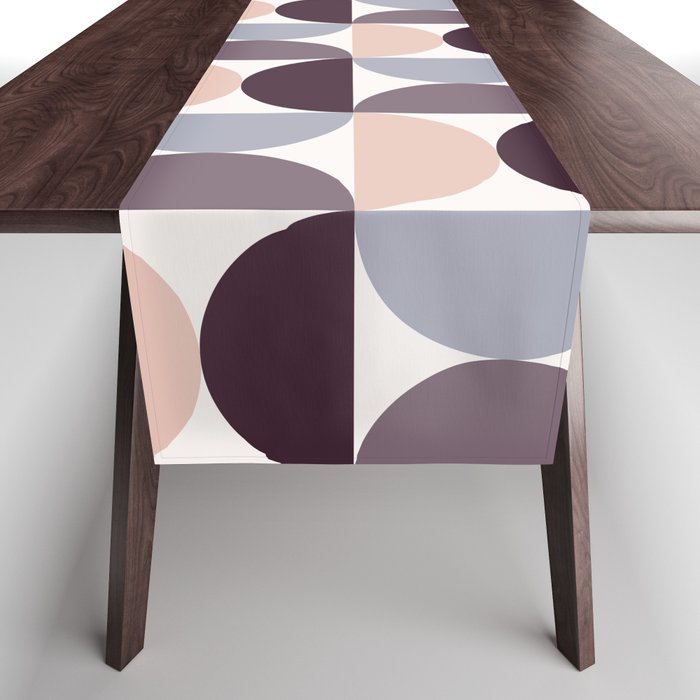 Bauhaus Mid Century Modern Geometric Pattern Xiv Table Runner