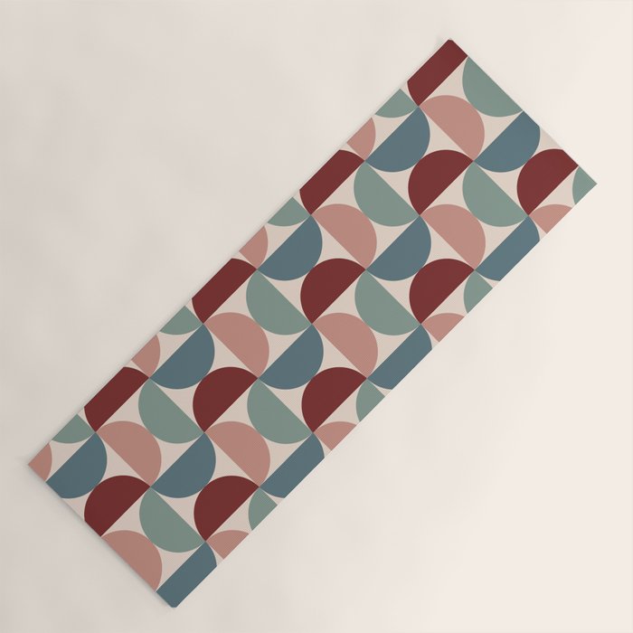 Bauhaus Mid Century Modern Geometric Pattern Xv Yoga Mat