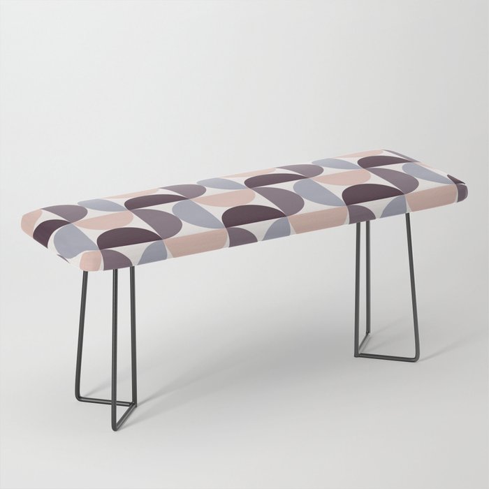 Bauhaus Mid Century Modern Geometric Pattern Xiv Bench