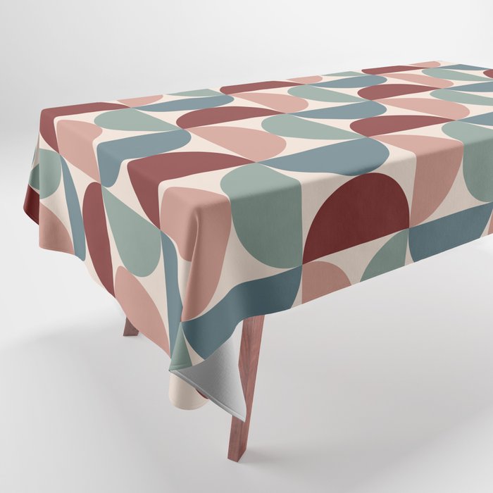 Bauhaus Mid Century Modern Geometric Pattern Xv Tablecloth