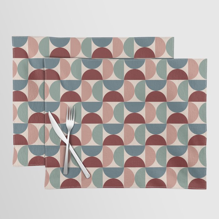 Bauhaus Mid Century Modern Geometric Pattern Xv Placemat