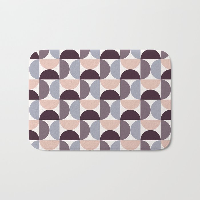 Bauhaus Mid Century Modern Geometric Pattern Xiv Bath Mat