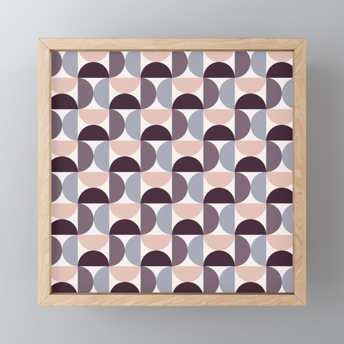 Bauhaus Mid Century Modern Geometric Pattern Xiv Mini Art Print