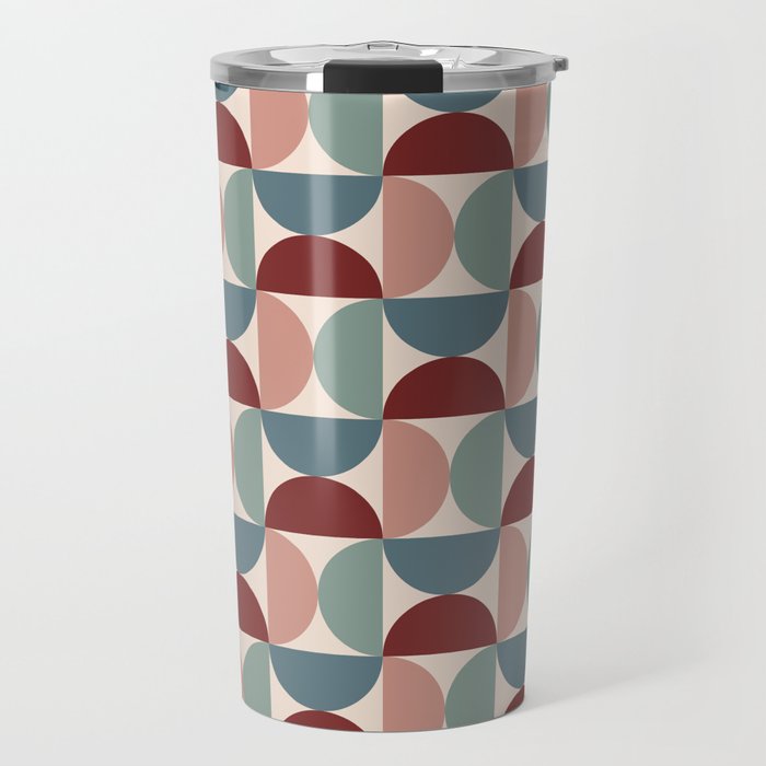 Bauhaus Mid Century Modern Geometric Pattern Xv Travel Mug