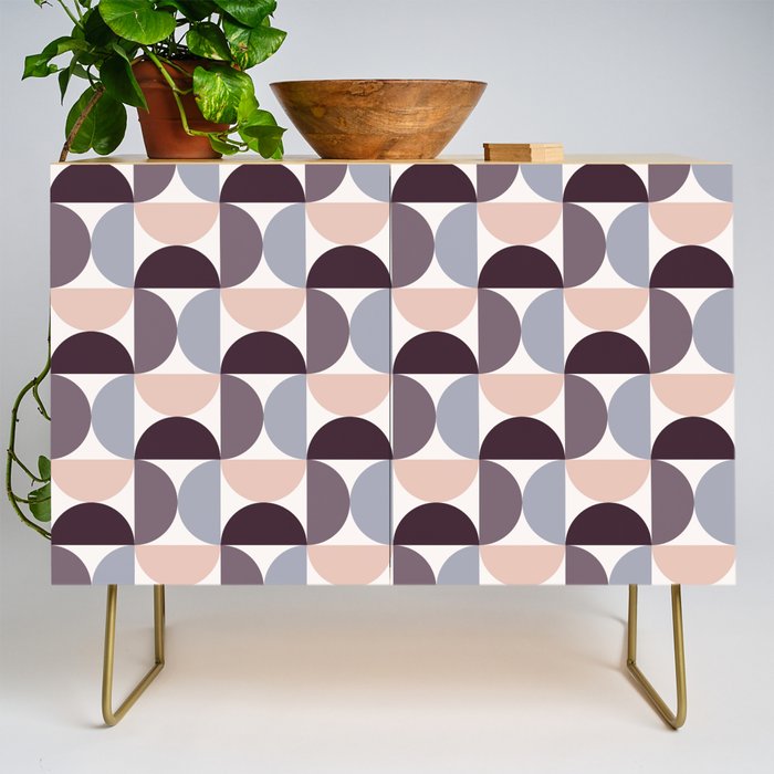Bauhaus Mid Century Modern Geometric Pattern Xiv Credenza