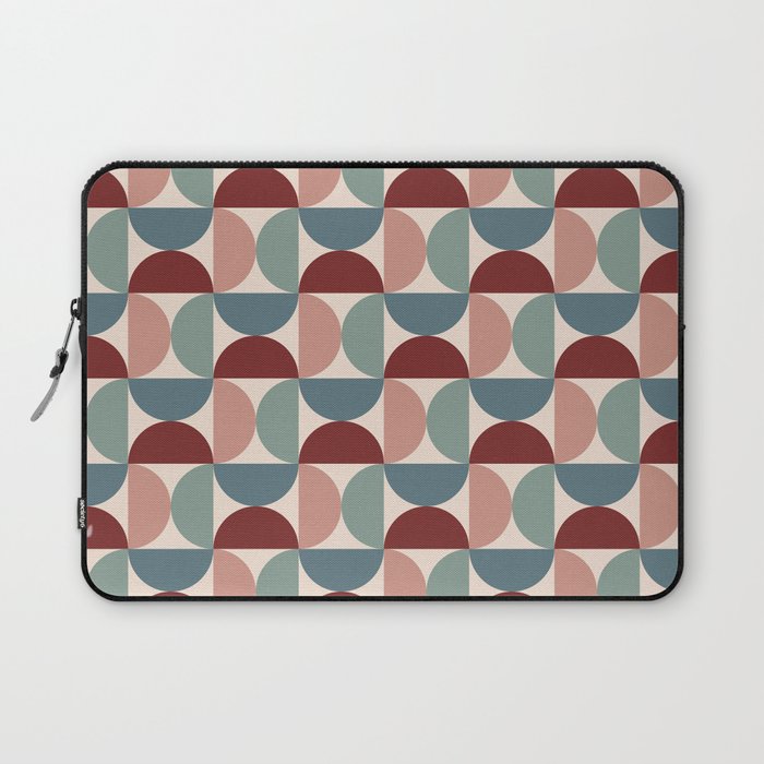 Bauhaus Mid Century Modern Geometric Pattern Xv Laptop Sleeve