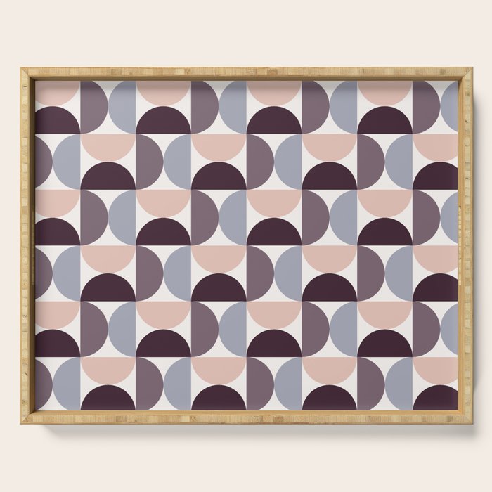 Bauhaus Mid Century Modern Geometric Pattern Xiv Serving Tray