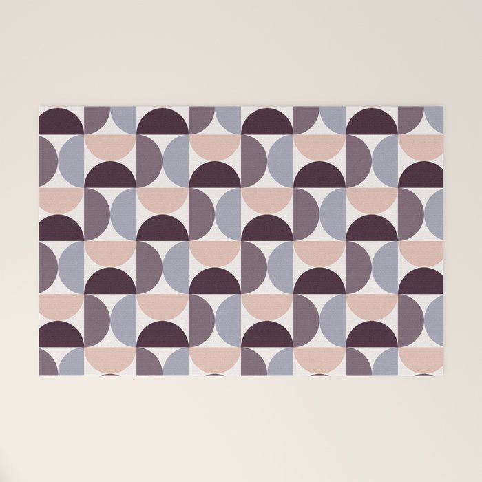 Bauhaus Mid Century Modern Geometric Pattern Xiv Welcome Mat