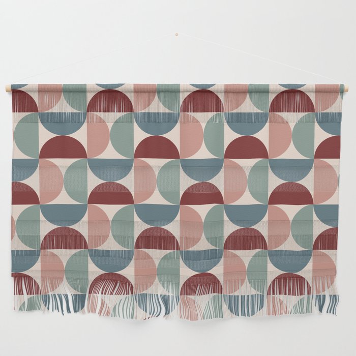 Bauhaus Mid Century Modern Geometric Pattern Xv Wall Hanging